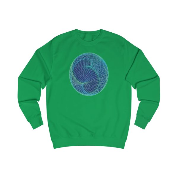 Unisex Sweatshirt: Ellipsoid Geodesics Phosphor - Image 3