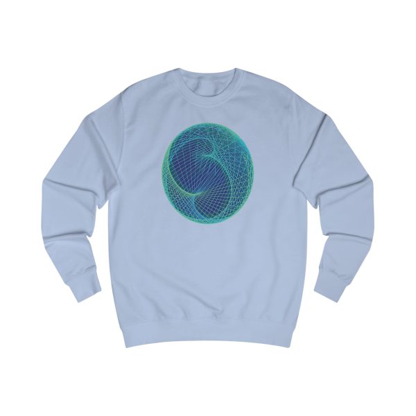 Unisex Sweatshirt: Ellipsoid Geodesics Phosphor - Image 4