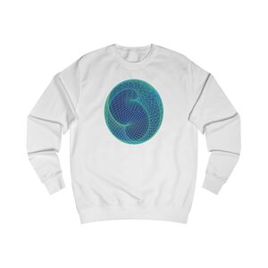 Unisex Sweatshirt: Ellipsoid Geodesics Phosphor