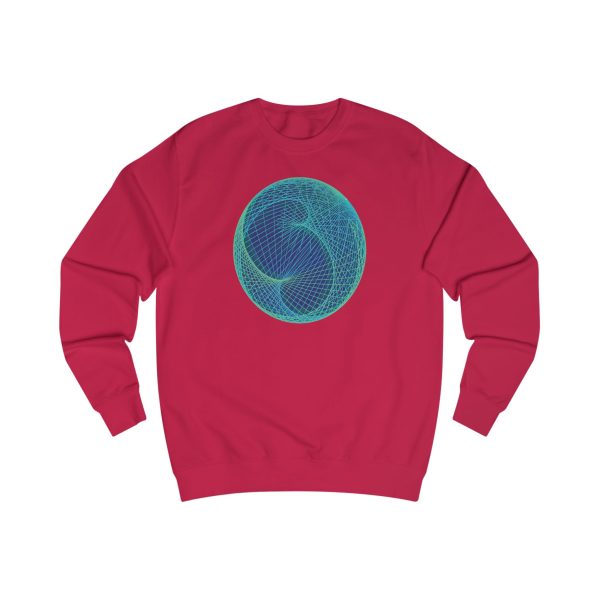 Unisex Sweatshirt: Ellipsoid Geodesics Phosphor - Image 5