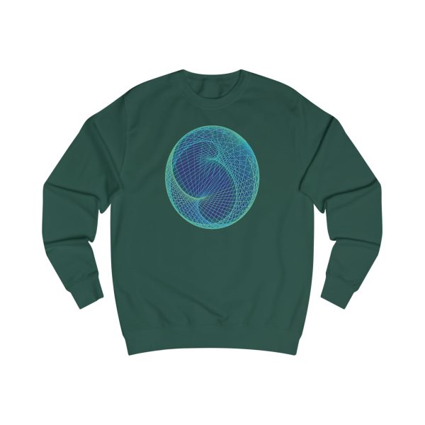 Unisex Sweatshirt: Ellipsoid Geodesics Phosphor - Image 8