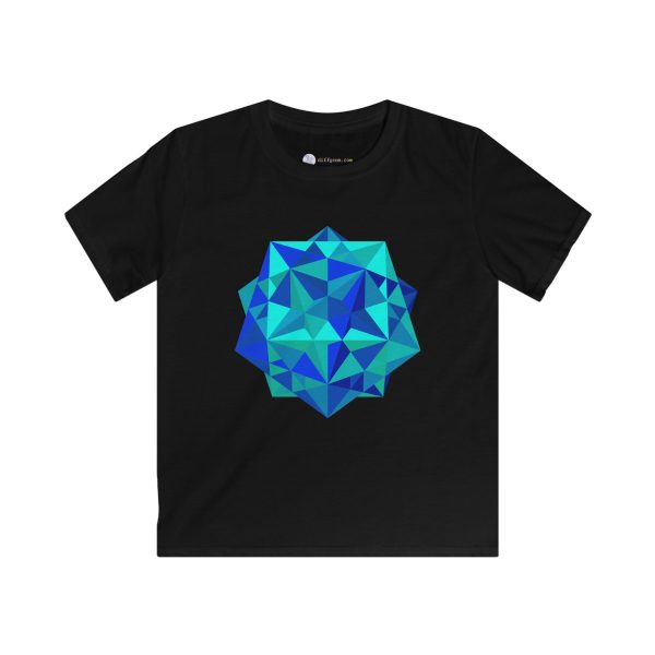 Kids Softstyle Tee: Five Cubes Ocean - Image 8
