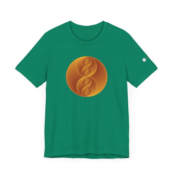 Unisex Tee: Binary Medallion Gold - Image 4