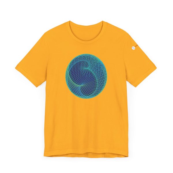 Unisex Tee: Ellipsoid Geodesics Phosphor - Image 3