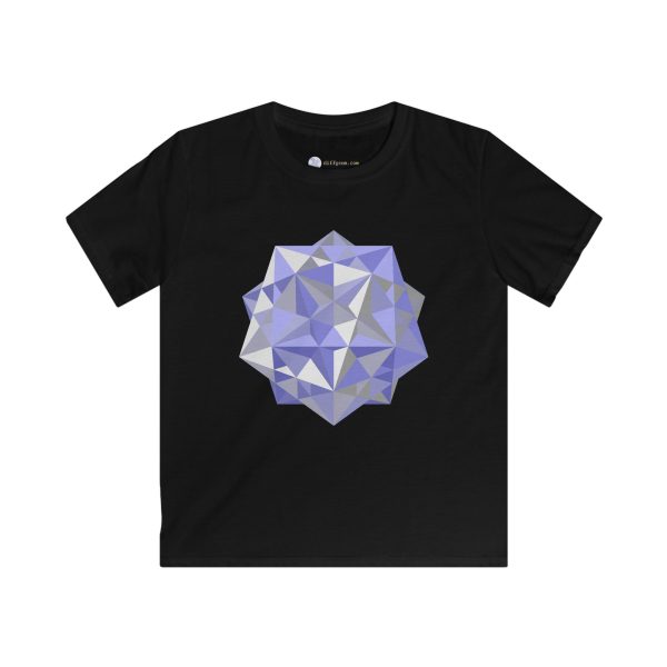 Kids Softstyle Tee: Five Cubes Winter - Image 8
