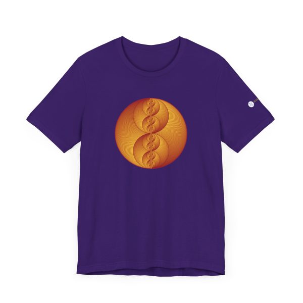 Unisex Tee: Binary Medallion Red - Image 10