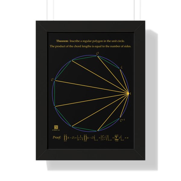 Framed Poster: Product of Chord Lengths Dark