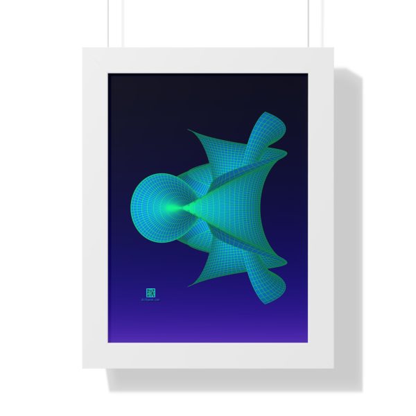 Framed Poster: Hyperbolic Surface Aqua - Image 3