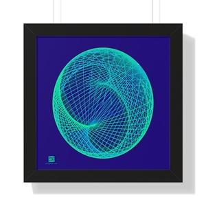 Framed Poster: Ellipsoid Geodesics Phosphor