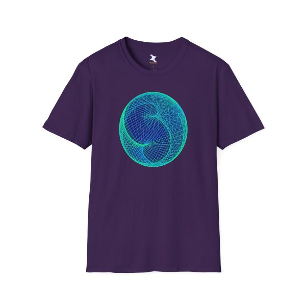 Softstyle T-Shirt: Ellipsoid Geodesics Phosphor - Image 10