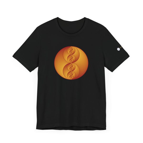 Unisex Tee: Binary Medallion Red - Image 8