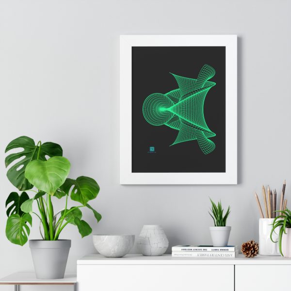 Framed Poster: Hyperbolic Surface Green Mesh - Image 4