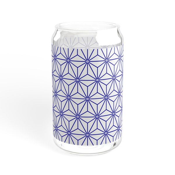 Sipper Glass, 16oz: Hexagon Star White - Image 4