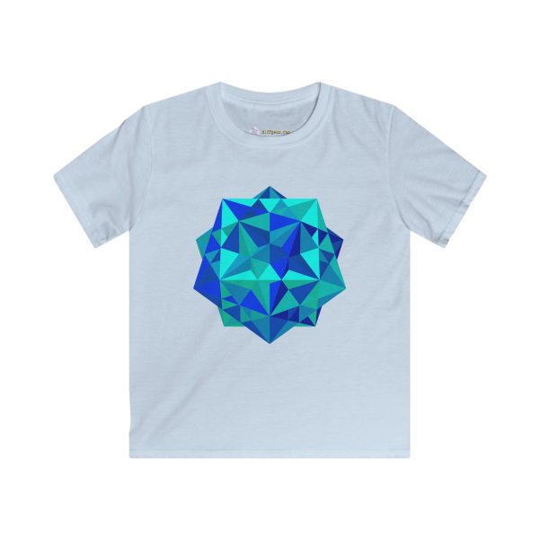 Kids Softstyle Tee: Five Cubes Ocean - Image 4