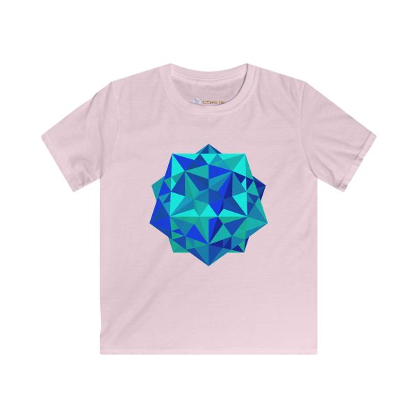 Kids Softstyle Tee: Five Cubes Ocean - Image 6