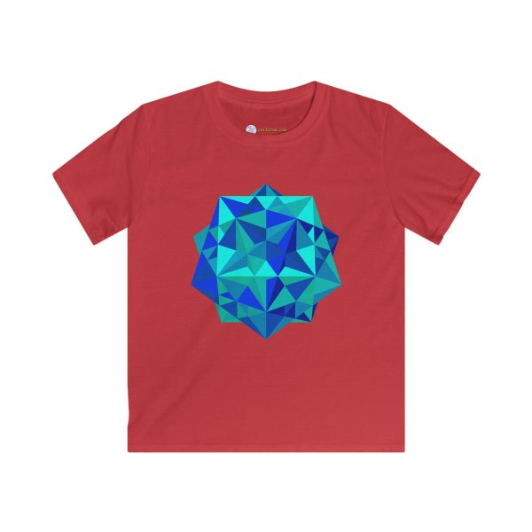 Kids Softstyle Tee: Five Cubes Ocean - Image 7