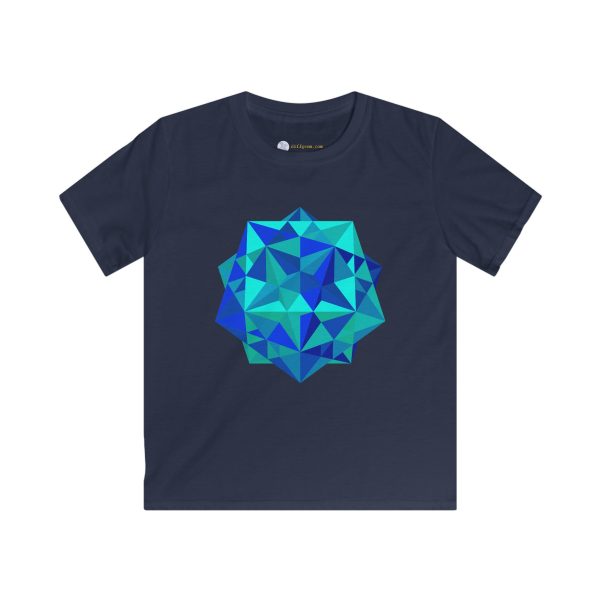 Kids Softstyle Tee: Five Cubes Ocean - Image 9