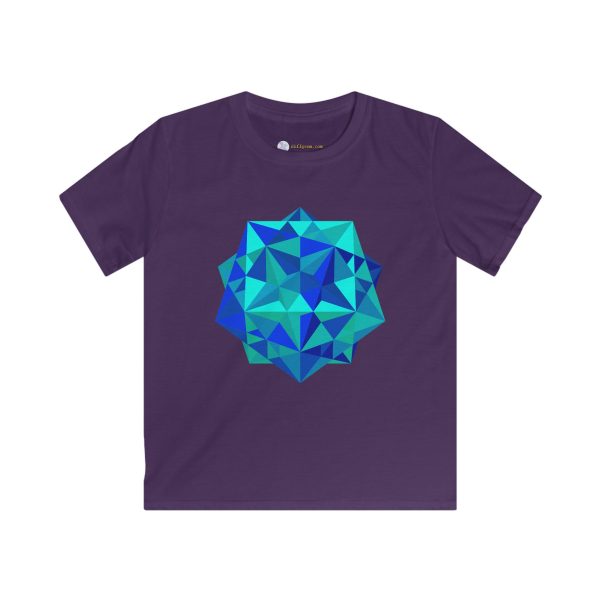 Kids Softstyle Tee: Five Cubes Ocean - Image 10