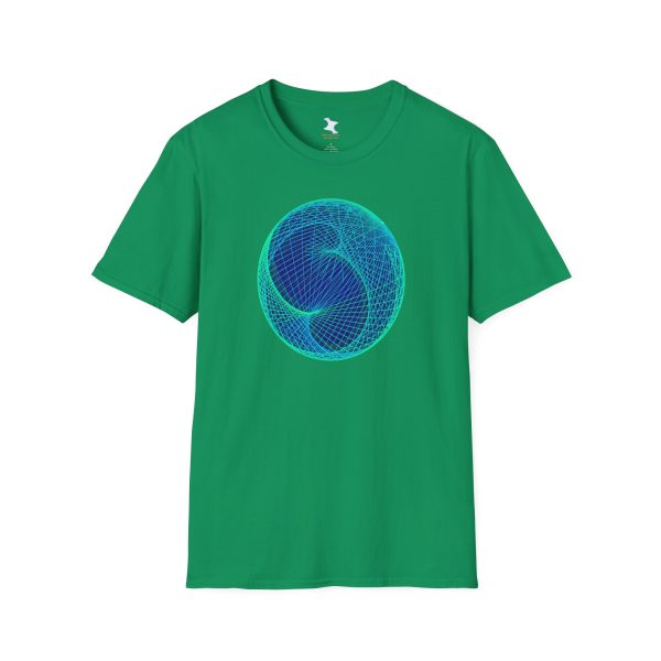 Softstyle T-Shirt: Ellipsoid Geodesics Phosphor - Image 3