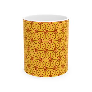 Ceramic Mug (11oz): Hexagon Star Gold