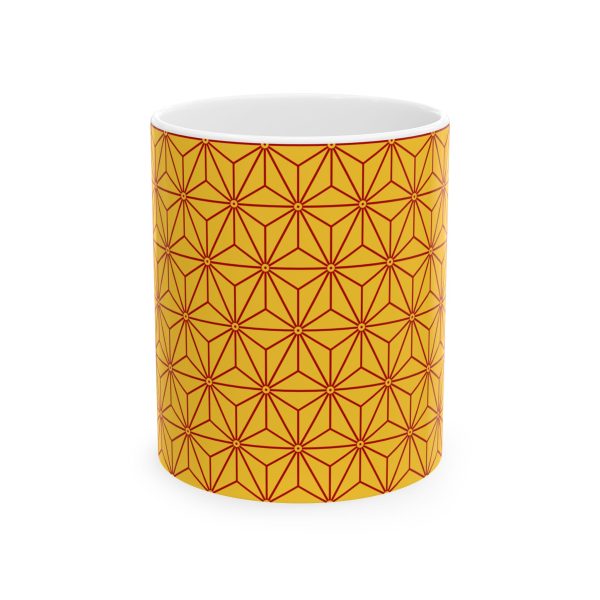 Ceramic Mug (11oz): Hexagon Star Gold