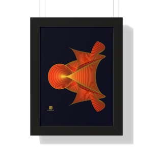 Framed Poster: Hyperbolic Surface Red