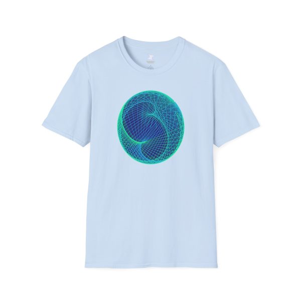 Softstyle T-Shirt: Ellipsoid Geodesics Phosphor - Image 4