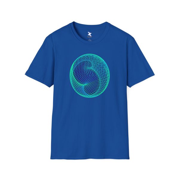 Softstyle T-Shirt: Ellipsoid Geodesics Phosphor - Image 5