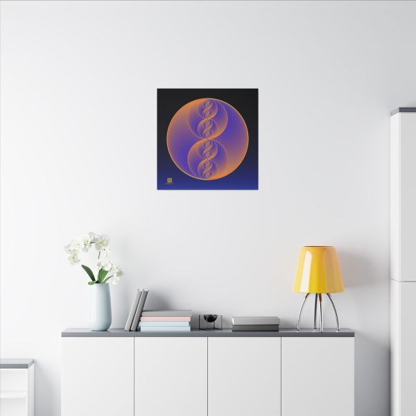 Canvas: Binary Medallion Lapis - Image 3