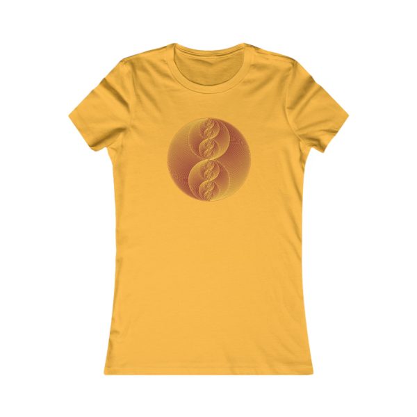 Women's Favorite Tee: Binary Medallion Gold - Image 2