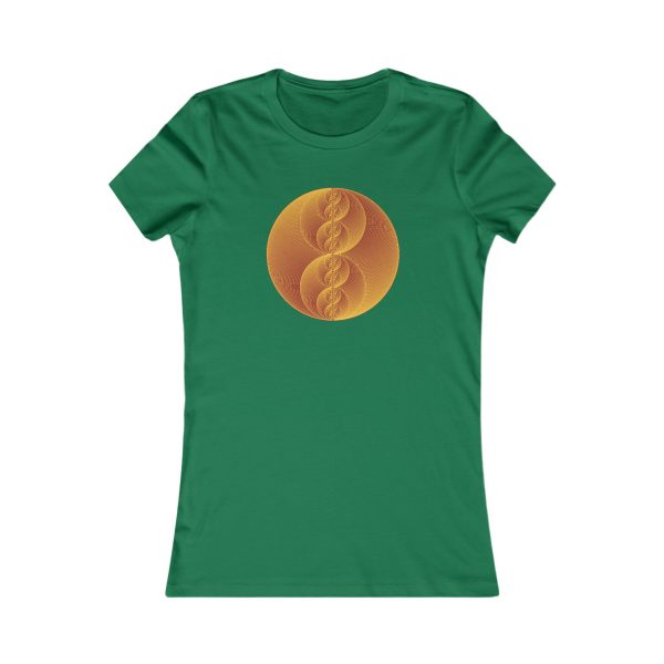Women's Favorite Tee: Binary Medallion Gold - Image 3