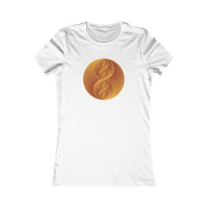 Women's Favorite Tee: Binary Medallion Gold