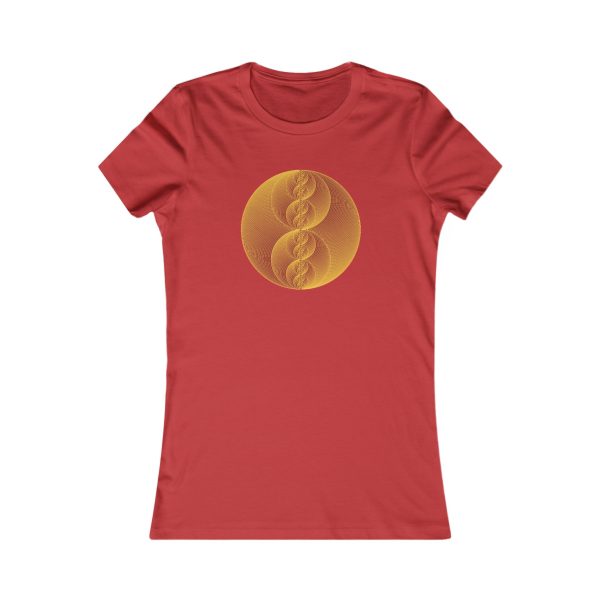 Women's Favorite Tee: Binary Medallion Gold - Image 5