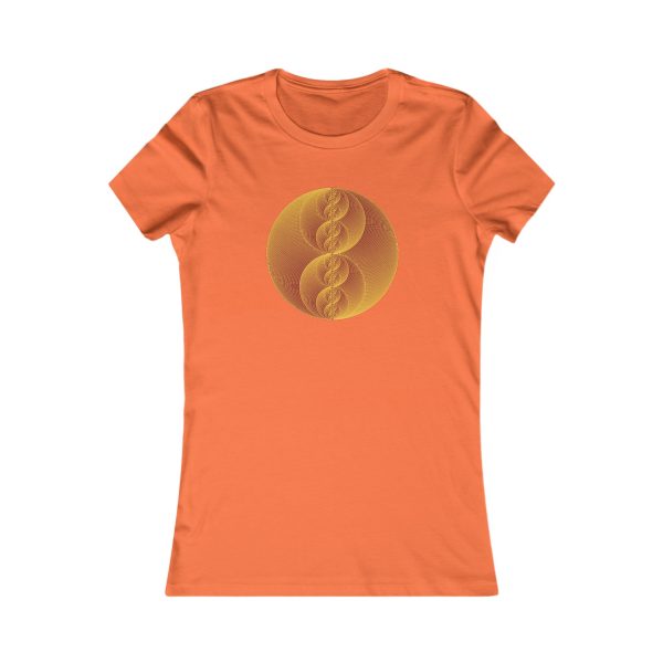 Women's Favorite Tee: Binary Medallion Gold - Image 6