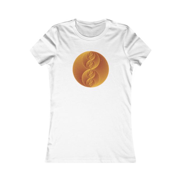 Women's Favorite Tee: Binary Medallion Gold