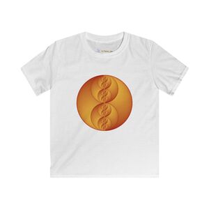 Kids Softstyle Tee: Binary Medallion Red