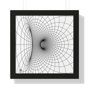 Framed Poster: Parabolic Cyclide Black