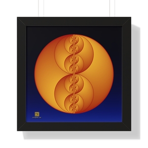 Framed Poster: Binary Medallion Red