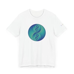 Unisex Tee: Binary Medallion Phosphor