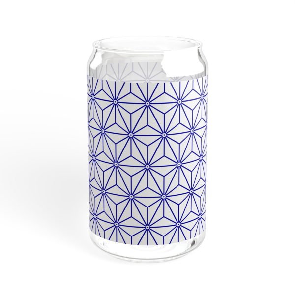 Sipper Glass, 16oz: Hexagon Star White - Image 3