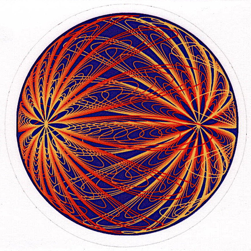 Acetate Sticker 2-3/4" Dipole Fire