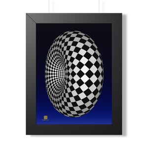 Framed Poster: Checker Torus