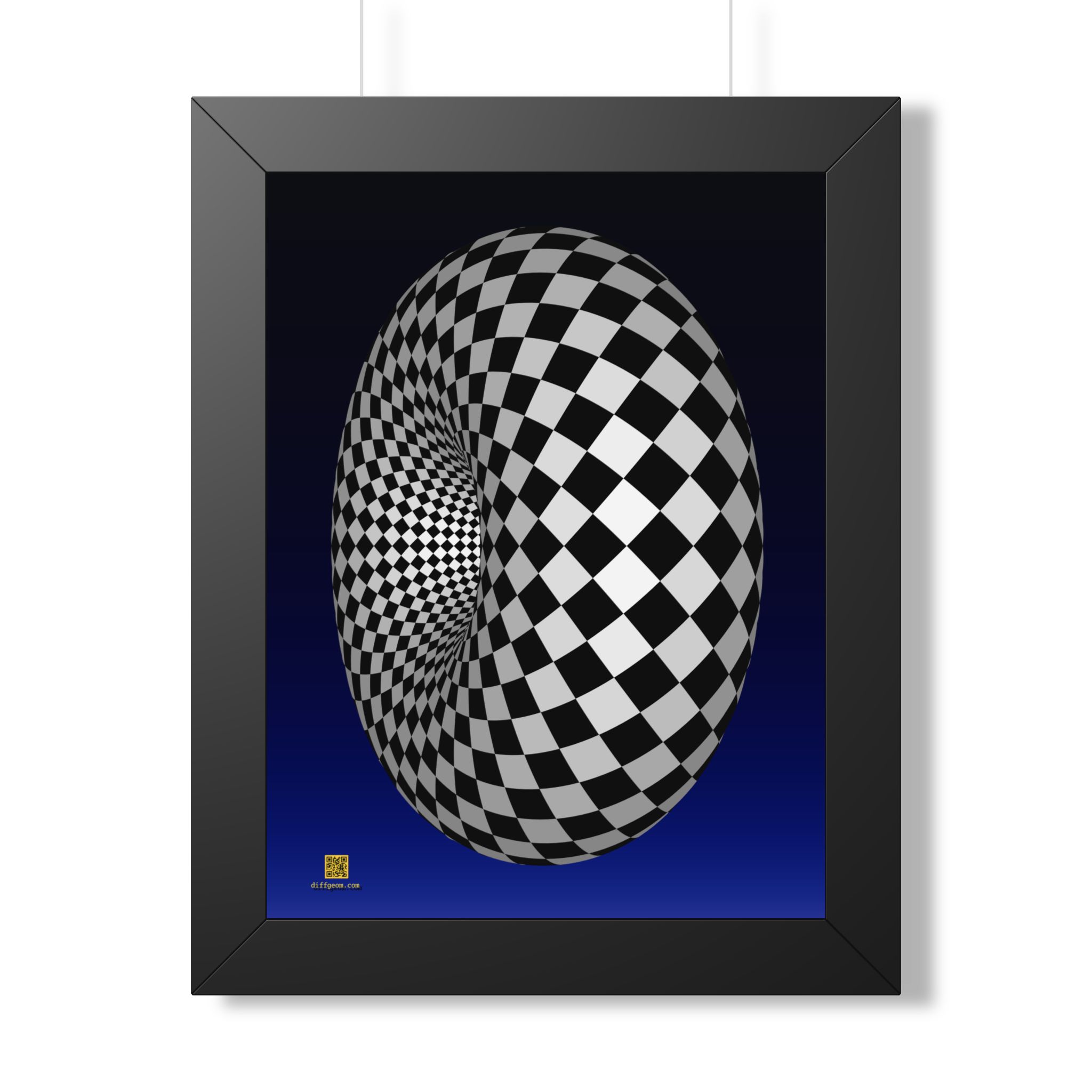 Framed Poster: Checker Torus